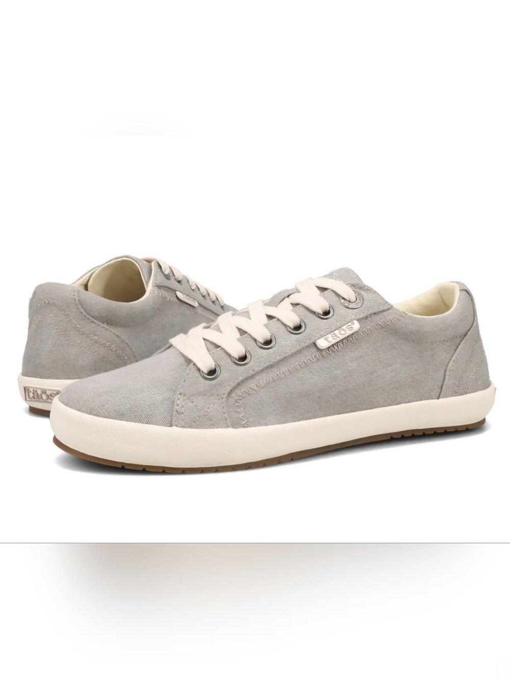 Taos Star Canvas Sneakers Women’s 9.5 Khaki Wash Low Top Comfort Walking Shoes S